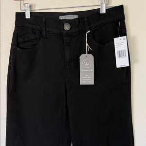 Wit & Wisdom Black High-Rise Wide Leg Jeans